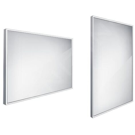 Nimco Miroirs - Miroir avec éclairage LED, 1000x700 mm, aluminium ZP 13004 (1/4)