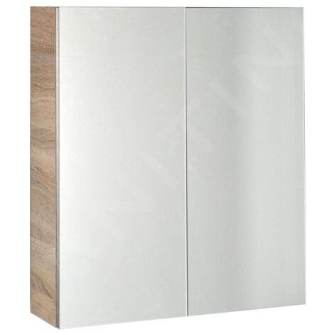 Aqualine Vega - Armoire de toilette 600x700x180 mm, chêne platine VG860 (1/5)