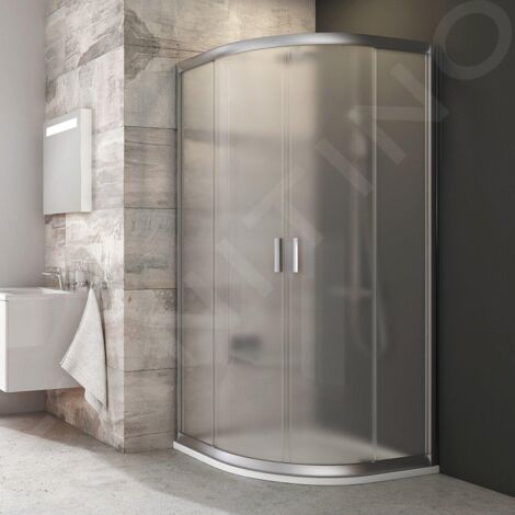 Ravak Blix - Cabine de douche carrée en quatre parties BLCP4-90, 880-900, satin/verre Grape 3B270U00ZG (1/5)