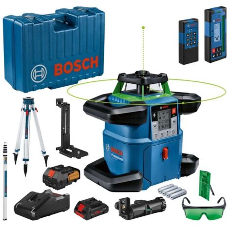 Bosch Professional – Laser rotatif GRL 650 CHVG avec jauge GR 500 – Laser vert haute visibilité – IP68 – Autonomie batterie 18V – 6159940PR - GR 500 ET (1/5)