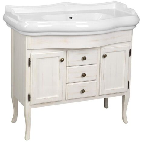 Sapho Retro - Meuble pour lavabo 890x800x480 mm, blanc antique 1621 (1/5)