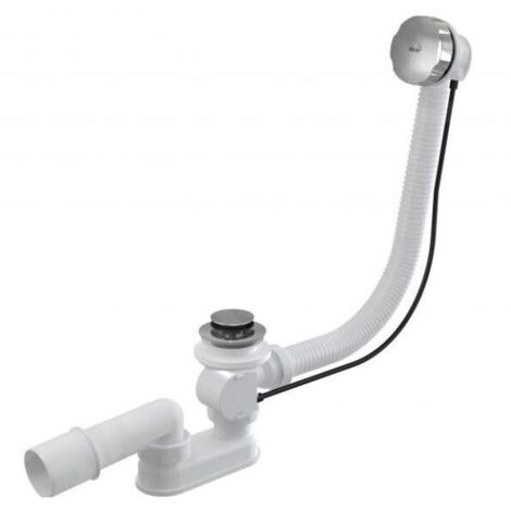 Alca - Kit vidange et trop-plein pour baignoire, longueur 1000 mm, chromé A55K-100 (1/2)