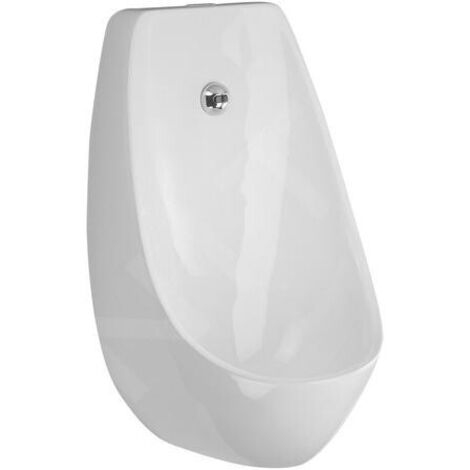 Jika Domino - Urinoir avec chasse d'eau automatique, Antibak, Rimless, sur batterie, blanc H8411010004881