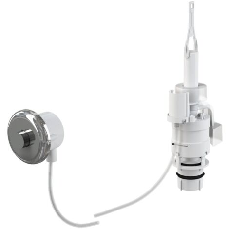 Alcaplast – Plaque de commande WC à distance – Commande pneumatique jusqu'à 3 m – Volume de chasse 6 l – Matériau ABS – MPO11 (1/2)