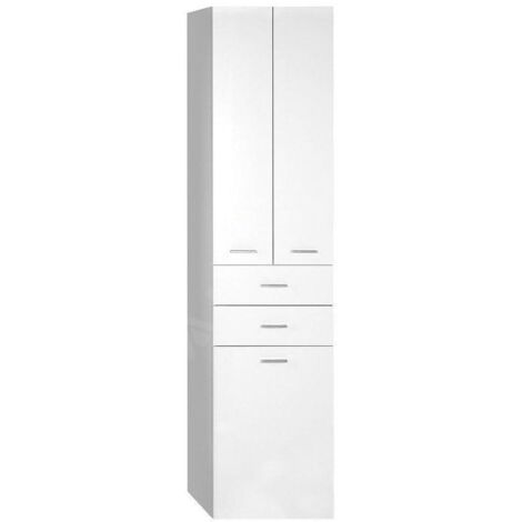 Aqualine Zoja - Armoire haute Keramia Fresh avec panier, 500x1840x290 mm, blanc 51293 (1/4)