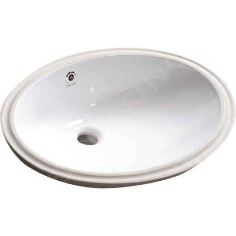 Sapho Lavabos - Lavabo de meuble 570x430 cm, avec trop-plein, sans trou de robinet, blanc TP216