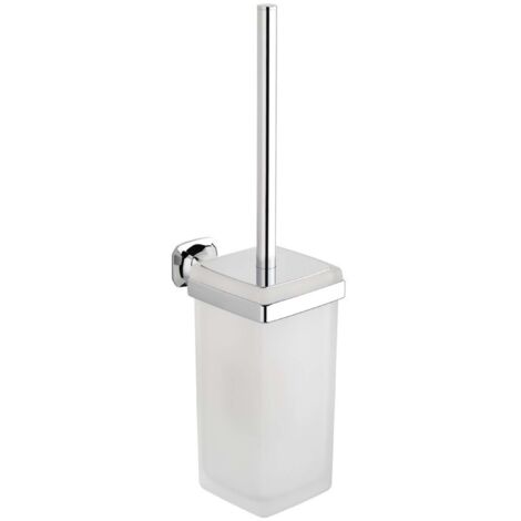Sapho Aida - Brosse de toilette, chrome/verre satiné AI008 (1/4)