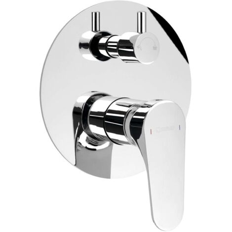 Sapho Corneli - Mitigeur encastré de douche avec corps d'encastrement, 2 sorties, chrome CE43 (1/2)