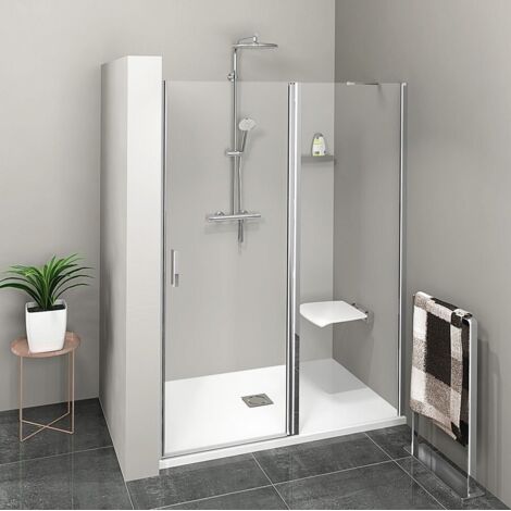 Porte de douche pivotante 120 cm – Verre de sécurité 6 mm – Largeur d'entrée 620 mm – Traitement Antidrop – ZL1312 – Polysan (1/5)