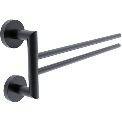 Nimco Porte-serviettes Pivotant L. 41.3cm, noir mat, Unix noir mat UNC 13096-90 (1/2)