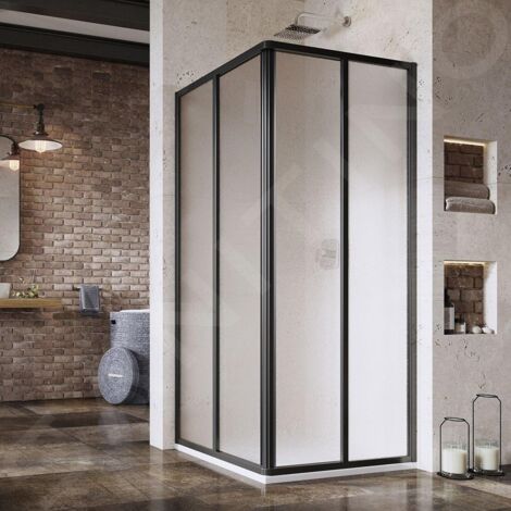 Ravak Supernova - Porte de douche SRV2-90 S, 87-89 cm, noir/verre Grape 14V703O2ZG (1/4)