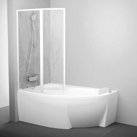Ravak Supernova - Pare-baignoire VSK2 Rosa 150 L, gauche, blanc/pluie 76L8010041