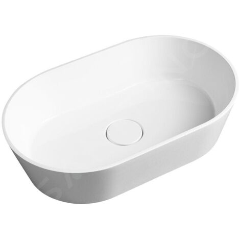 Sapho - Lavabo Gerano, 60x38 cm, marbre, blanc GN600 (1/5)