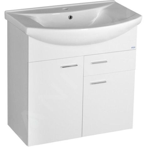 Aqualine Zoja - Meuble lavabo 715x740x343 mm, blanc 51075A (1/5)