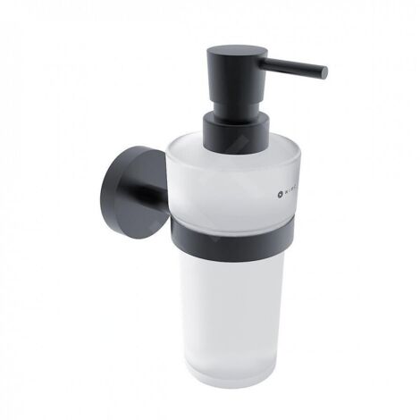 Nimco Unix - Distributeur de savon avec support, verre dépoli/noir mat UNC 13031W-T-90 (1/2)