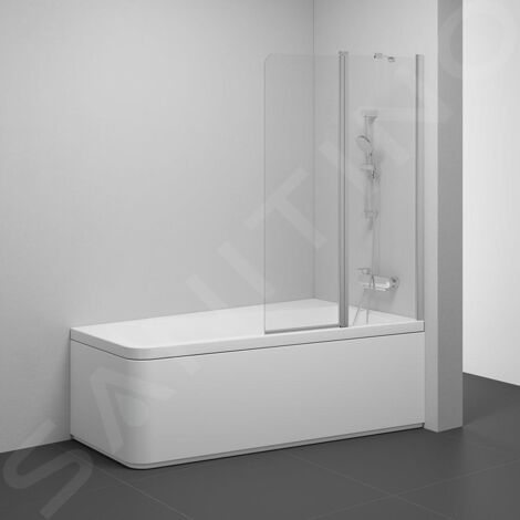 Ravak 10° - Paroi de baignoire en deux parties 10CVS2, droite, 990x1500 mm, satiné/verre transparent 7QRA0U03Z1 (1/3)