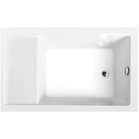 Polysan Baignoires - Baignoire avec assise JAZZ, 120x75x39 cm, blanc 72913