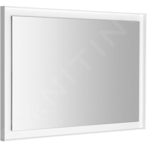 Sapho - Miroir Flut dans un cadre 100x70 cm, avec éclairage LED, blanc FT100 (1/5)