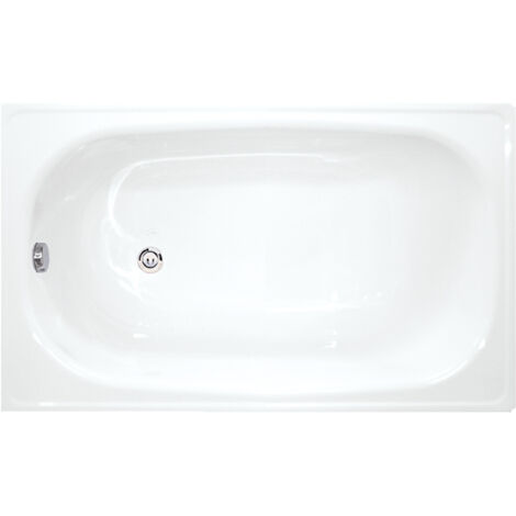 Jika – Baignoire rectangulaire 1200x700x375 mm en acier émaillé – Résistante aux rayures – Volume 140 l – Orientation gauche/droite – H2340200000001