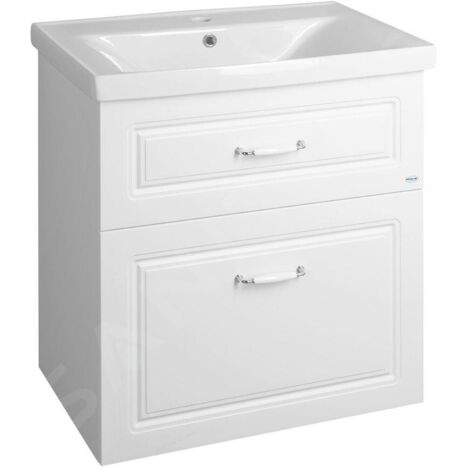 Aqualine Favolo - Meuble-vasque, 670x725x446 mm, blanc mat FV270 (1/4)