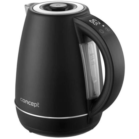 Concept - Bouilloire à ébullition rapide, volume 1,7 l, avec réglage de la température, 2200 W, noir rk3355 (1/5)