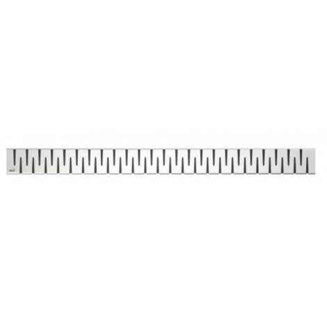 Alca Grilles - Grille pour caniveau de douche linéaire 85 cm, inox mat ZIP-850M (1/3)