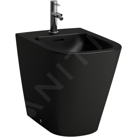 Laufen Meda - Bidet à poser, trou pour robinet, noir mat H8321117163021 (1/4)