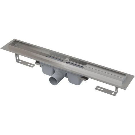 Alca - Caniveau de douche Professional 115 cm, avec rebord pour grille perforée, inox APZ6-1150 (1/3)