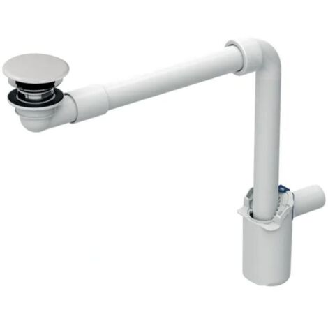 Geberit ONE - Siphon de lavabo gain de place avec vidage pour lavabos sans trop-plein, d 40 mm, blanc 152.099.01.1 (1/2)