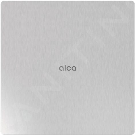 AlcaDrain bouchon pour drain de sol en acier inoxydable 92×92 mm, finition mat en acier inoxydable (1/2)