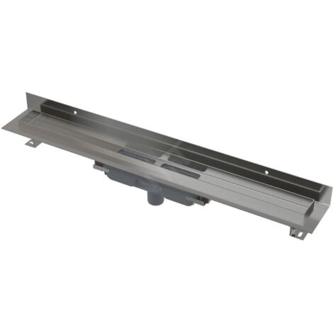 Alca - Caniveau de douche Wall \Low 115 cm, avec collier fixe au mur, évacuation verticale, inox APZ1116-1150 (1/3)