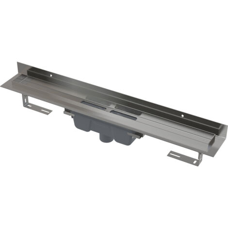 Alca Système de drainage - Douchegoten - Bac à douche Professional 55 cm, avec rebord pour grille pleine, écoulement vertical, acier inoxydable APZ1006-550