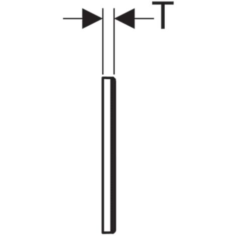 Geberit - Plaque de fermeture, verre blanc 115.766.SI.1 (1/4)