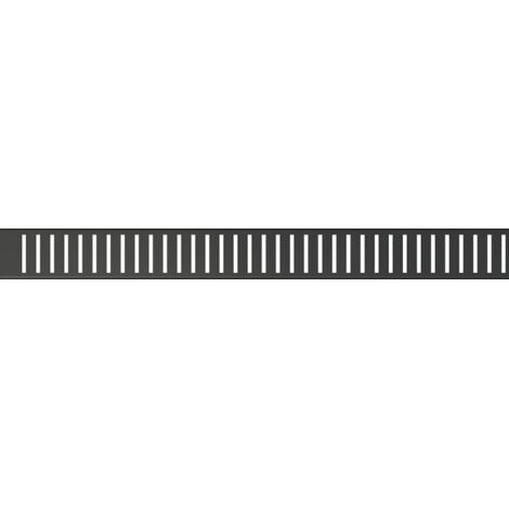 Alca Grilles - Caillebotis pour auge linéaire 30 cm, noir mat PURE-300BLACK (1/3)