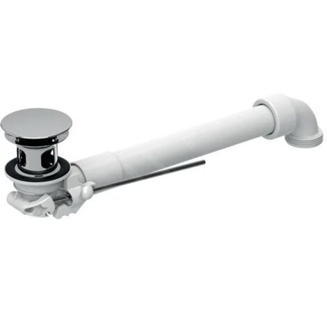 Geberit Accessoires - Siphon gain de place,  pour les lavabos avec trop-plein, bonde avec tirette, chrome 152.070.21.1