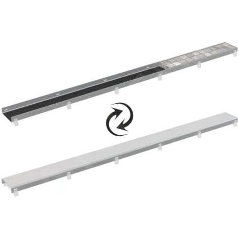 Alcadrain Grilles - Grille double face DOUBLE 850 mm, acier inoxydable DOUBLE-850M (1/3)