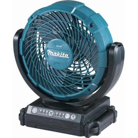 Makita – Ventilateur de table sans fil 12V – Débit d'air max. 4,6 m3/min – 3 vitesses réglables – Angle de rotation 45° – CF101DZ