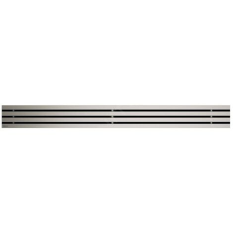 Alcadrain Grilles - Caillebotis pour auge linéaire 300 mm, en acier inoxydable mat GAP-300M (1/2)