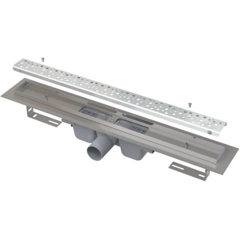 Alca - Bac à douche Antivandale 75 cm, avec grille, tapis en acier inoxydable APZ11-750M (1/3)