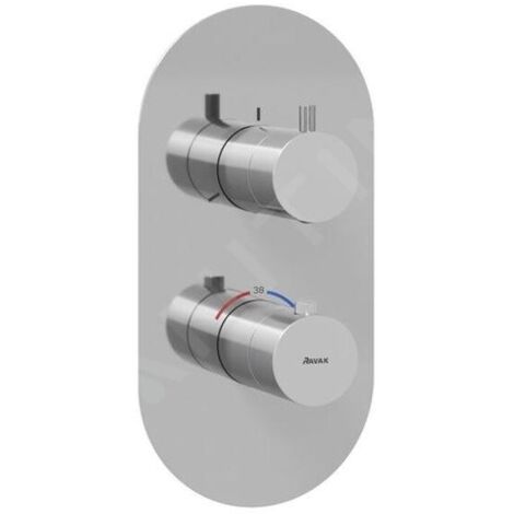 Ravak Espirit - Mitigeur thermostatique pour 3 appareils, encastré, chromé X070209 (1/3)