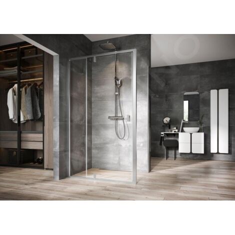 Ravak Nexty - Paroi latérale fixe 80 cm, verre satiné/clair 90O40U00Z1 (1/2)