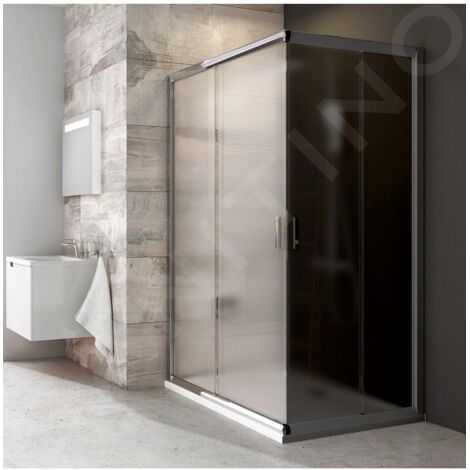 Ravak Blix - Porte de douche BLRV2K 100 cm, aluminium brillant/verre Grape 1XVA0C00ZG (1/5)