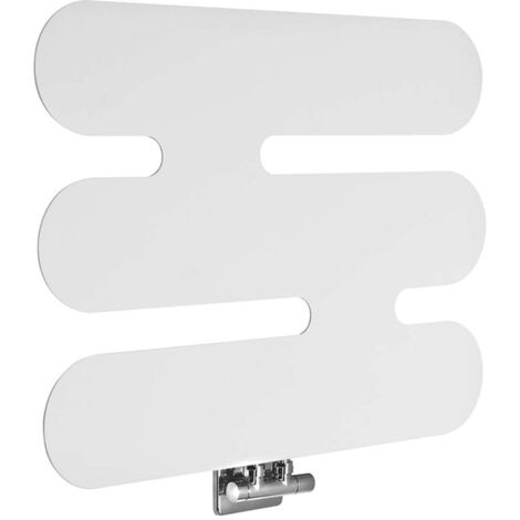 Sapho - Sèche-serviettes 79x59 cm, raccordement central, blanc mat MI6080 (1/5)