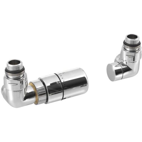 Sapho Corner - Jeu de raccordement thermostatique triaxial, version gauche, chrome CP1011LS (1/4)