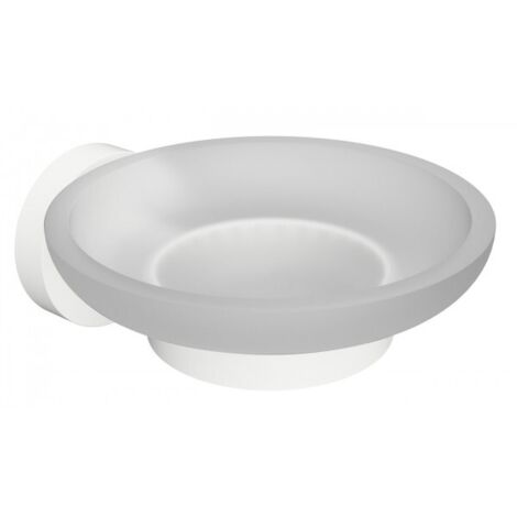 Sapho X-Round - Porte-savon avec support, verre dépoli / blanc XR803W (1/5)