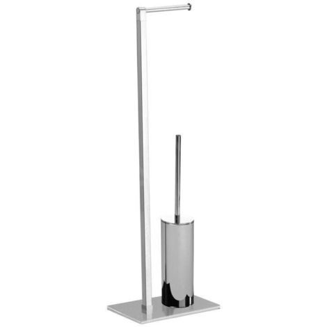 Sapho Accessoires de salle de bains Gedy - Porte-papier avec brosse de WC, chrome 783213 (1/5)