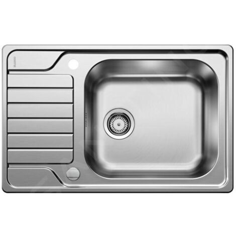 Blanco Dinas XL 6 - Évier, 780x500 mm, avec commande du vidage, inox brossé 525120