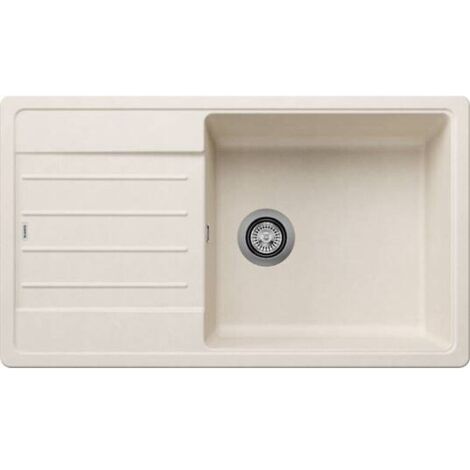 Blanco – Évier en silgranit 860x500 – Bac à laver simple avec égouttoir – Montage par le dessus – 527091 (1/3)