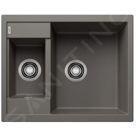 Blanco Metra 6 - Évier en silgranit, 615x500 mm, avec commande de vidage, gris 527295