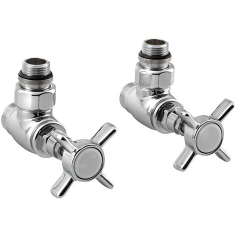 Sapho Star - Kit de raccordement de robinets, d'angle, manuel, chrome CP5020S
